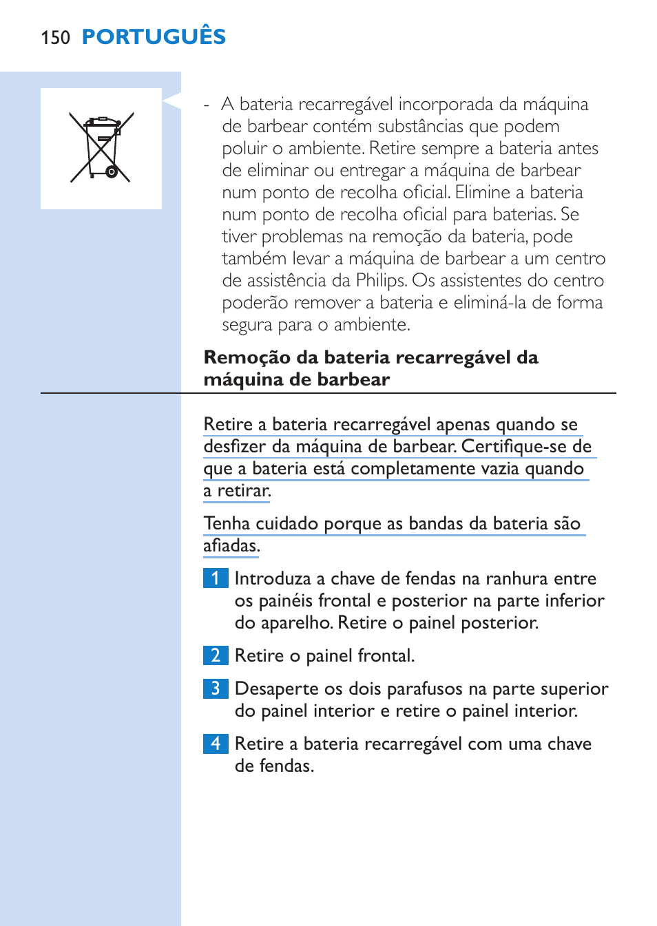 Philips SHAVER Series 9000 Rasoir électrique rasage à sec ou sous l'eau User Manual | Page 150 / 216