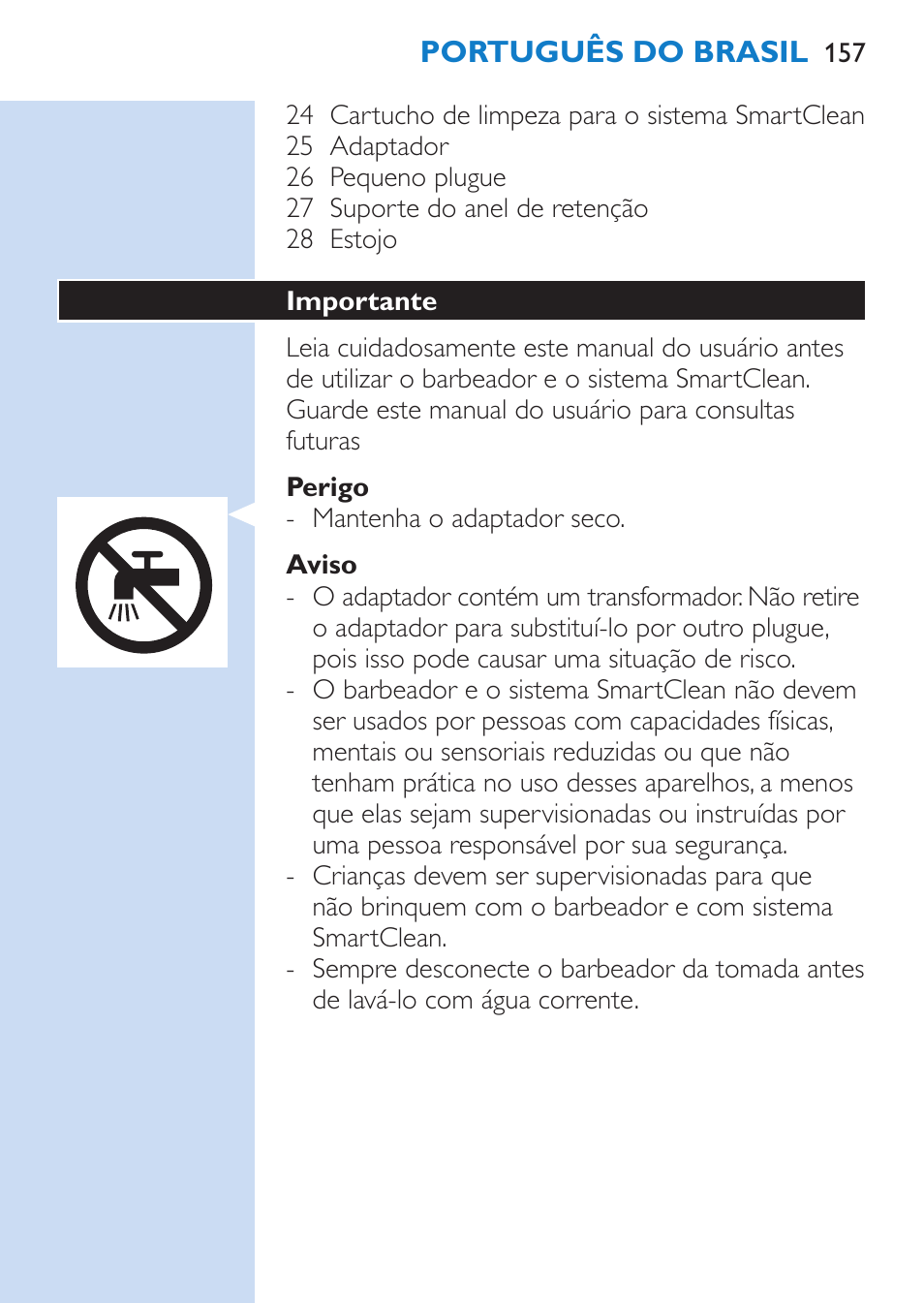 Philips SHAVER Series 9000 Rasoir électrique rasage à sec ou sous l'eau User Manual | Page 157 / 216