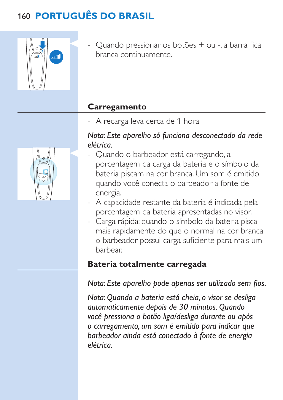 Philips SHAVER Series 9000 Rasoir électrique rasage à sec ou sous l'eau User Manual | Page 160 / 216