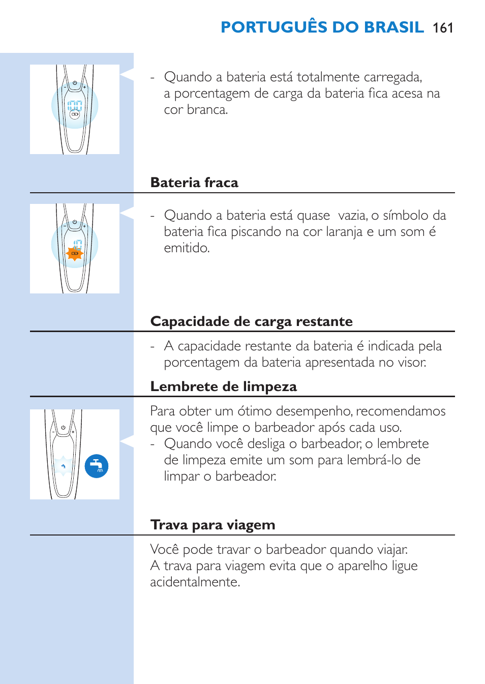 Philips SHAVER Series 9000 Rasoir électrique rasage à sec ou sous l'eau User Manual | Page 161 / 216