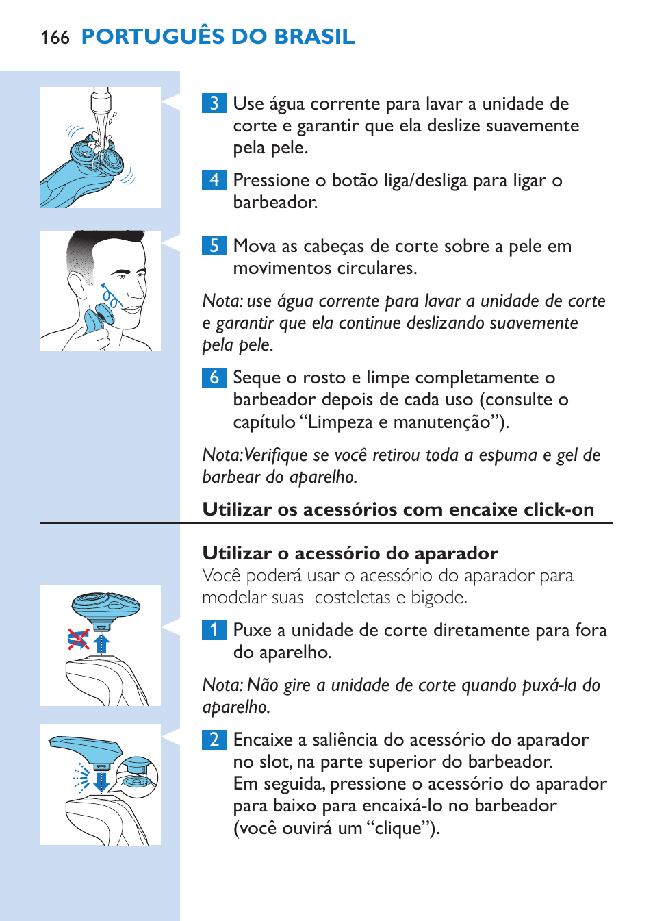 Philips SHAVER Series 9000 Rasoir électrique rasage à sec ou sous l'eau User Manual | Page 166 / 216