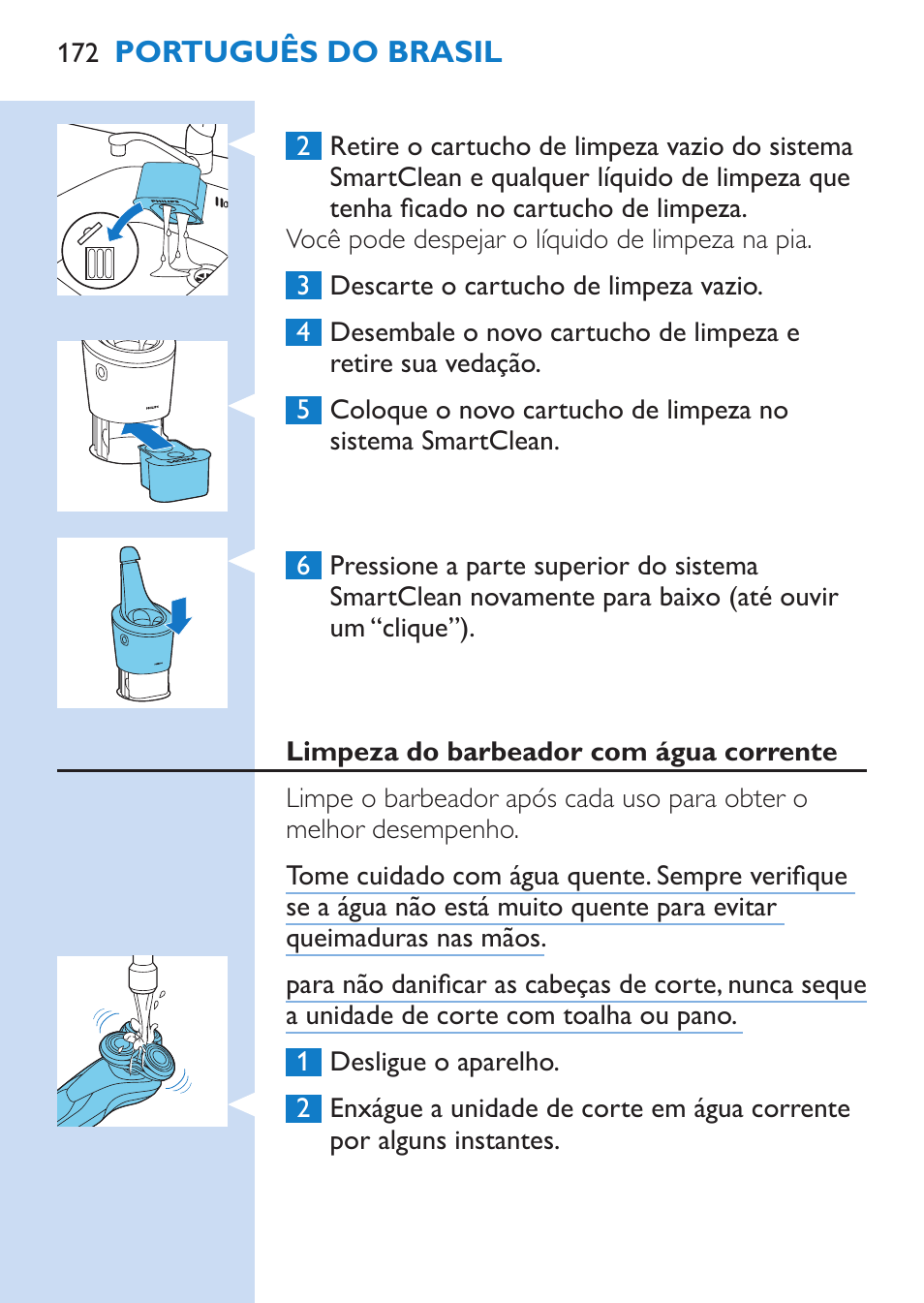 Philips SHAVER Series 9000 Rasoir électrique rasage à sec ou sous l'eau User Manual | Page 172 / 216