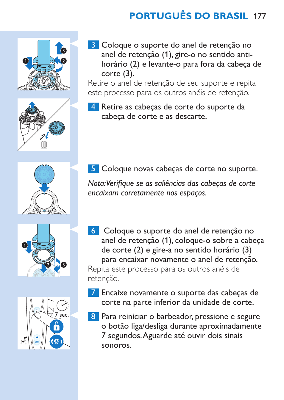 Philips SHAVER Series 9000 Rasoir électrique rasage à sec ou sous l'eau User Manual | Page 177 / 216