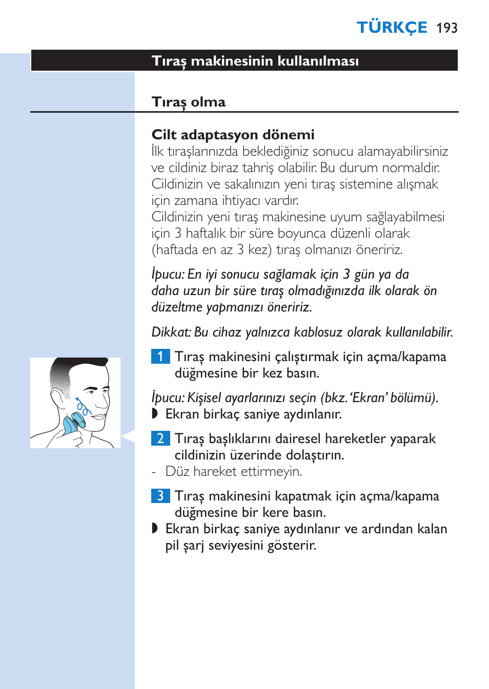 Philips SHAVER Series 9000 Rasoir électrique rasage à sec ou sous l'eau User Manual | Page 193 / 216