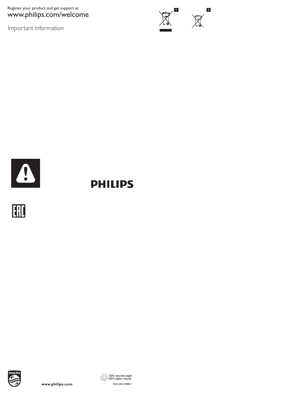 Philips Performer Active Aspirateur avec sac User Manual | 8 pages