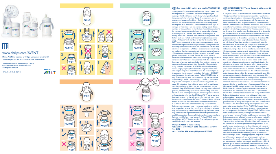 Philips AVENT Biberon User Manual | 4 pages
