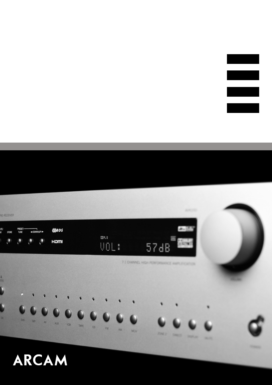 Arcam AVR350 User Manual | 38 pages