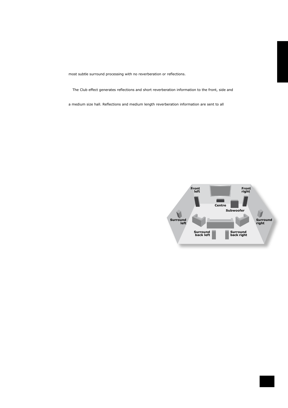 Speaker positioning, Dsp effects modes | Arcam AVR350 User Manual | Page 29 / 38