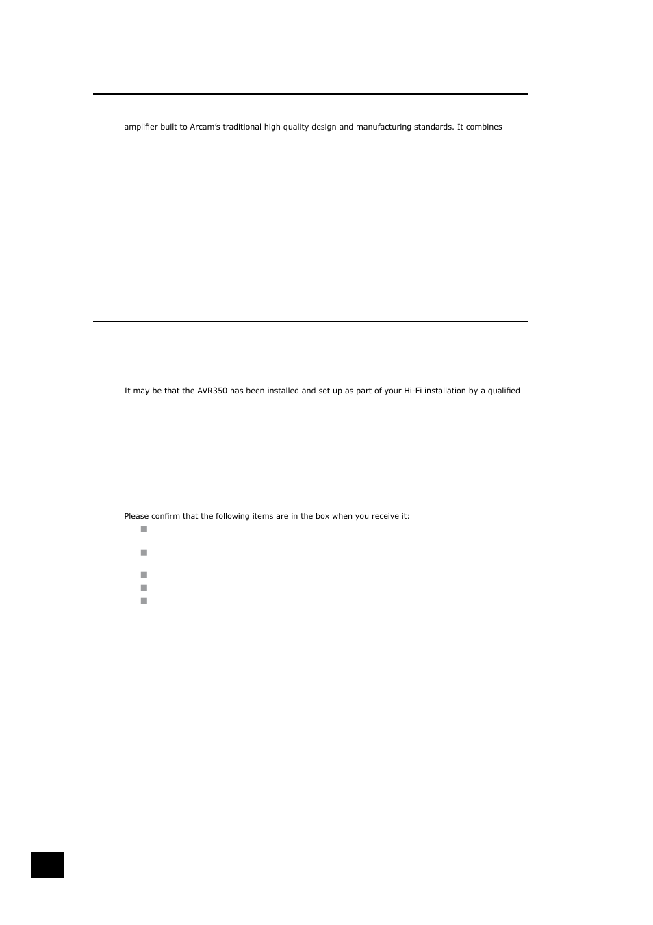 Before you start | Arcam AVR350 User Manual | Page 4 / 38
