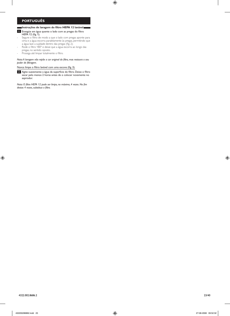 Philips Filtre sortie User Manual | Page 23 / 40