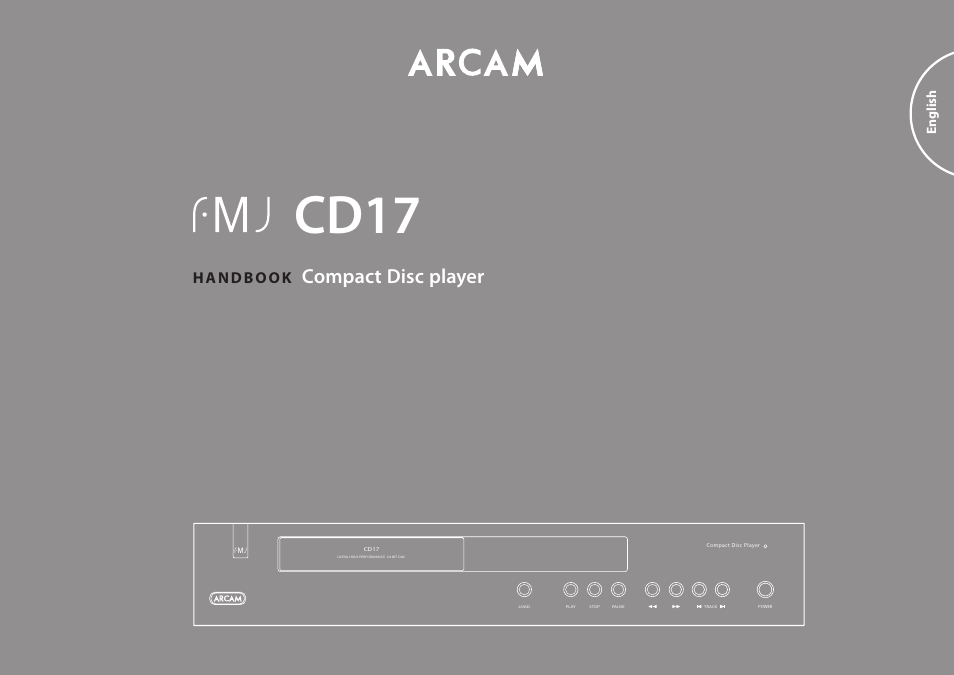 Arcam FMJ CD17 User Manual | 11 pages