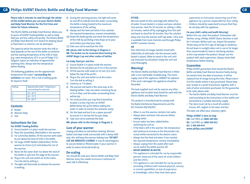 Philips avent electric bottle and baby food warmer | Philips AVENT Kit solutions biberon User Manual | Page 3 / 16