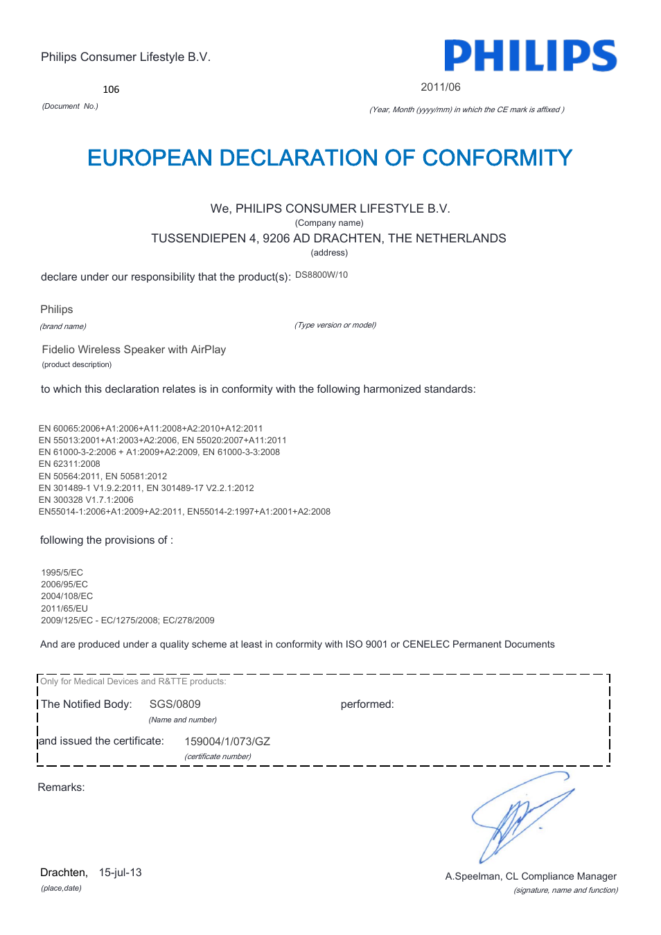 Philips Fidelio Enceinte sans fil SoundCurve User Manual | 21 pages