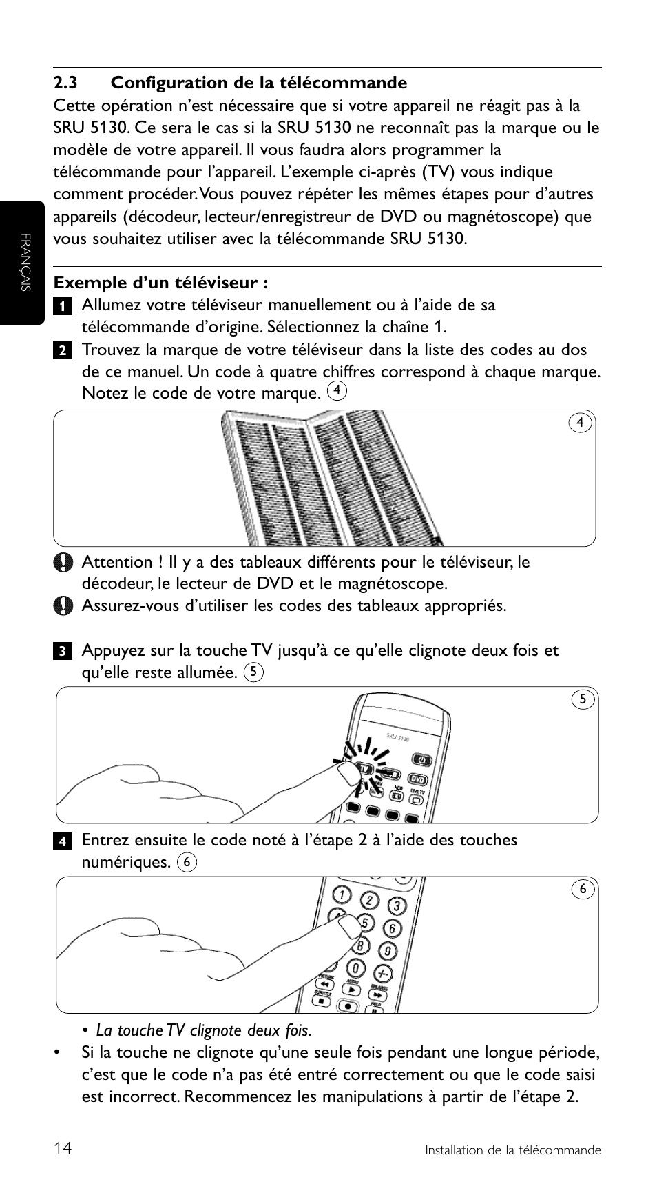 Philips Télécommande universelle User Manual | Page 14 / 100