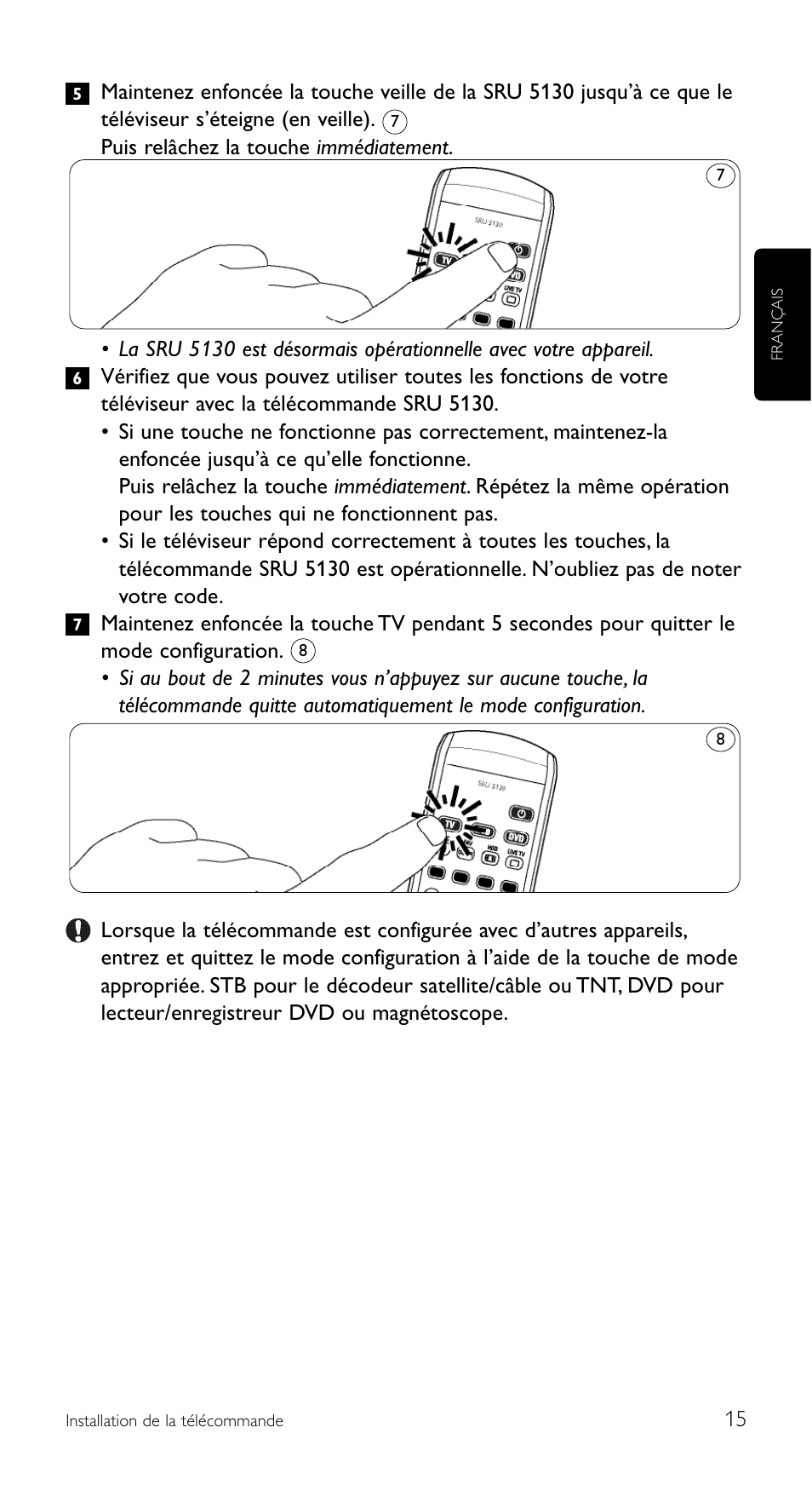 Philips Télécommande universelle User Manual | Page 15 / 100