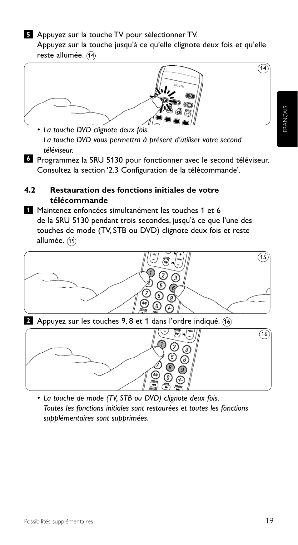 Philips Télécommande universelle User Manual | Page 19 / 100