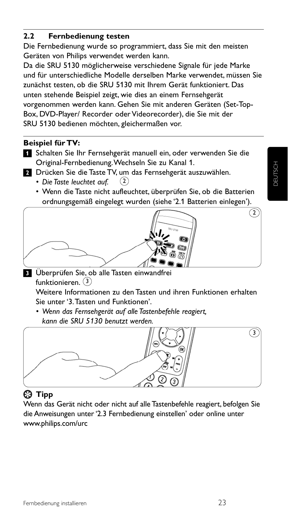 Philips Télécommande universelle User Manual | Page 23 / 100