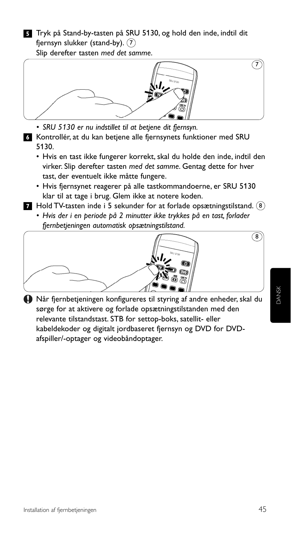 Philips Télécommande universelle User Manual | Page 45 / 100