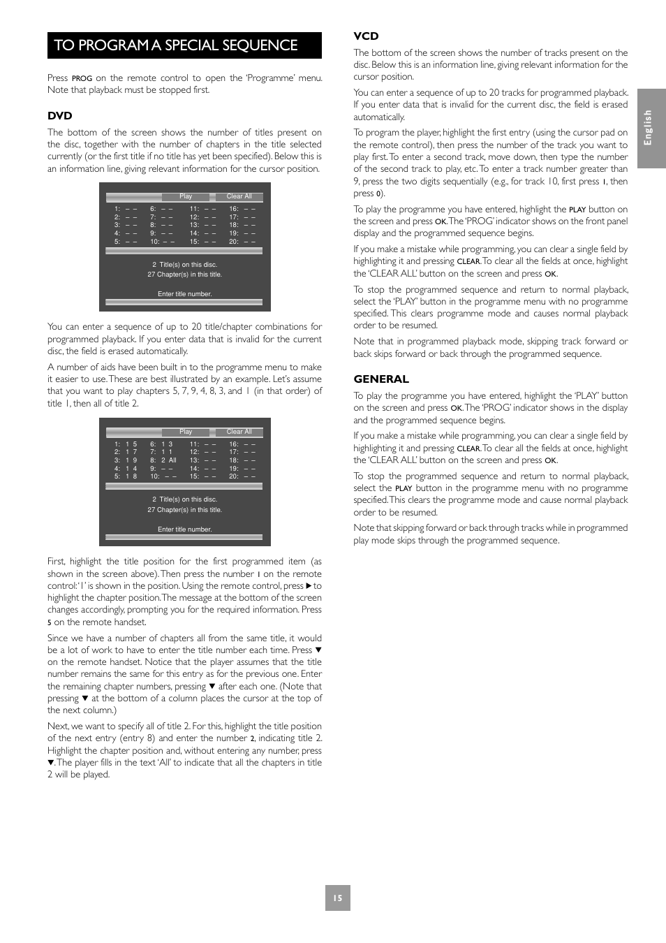 General | Arcam Progressive Scan DVD Player DV27 User Manual | Page 15 / 21
