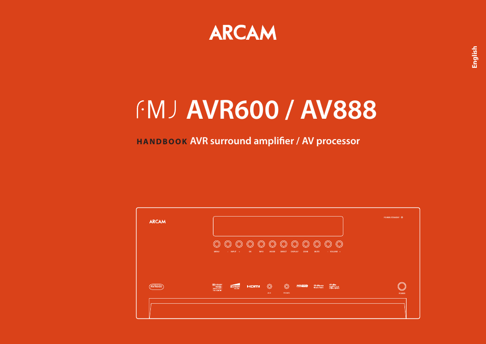 Arcam AVR Surround Amplifer AV888 User Manual | 68 pages