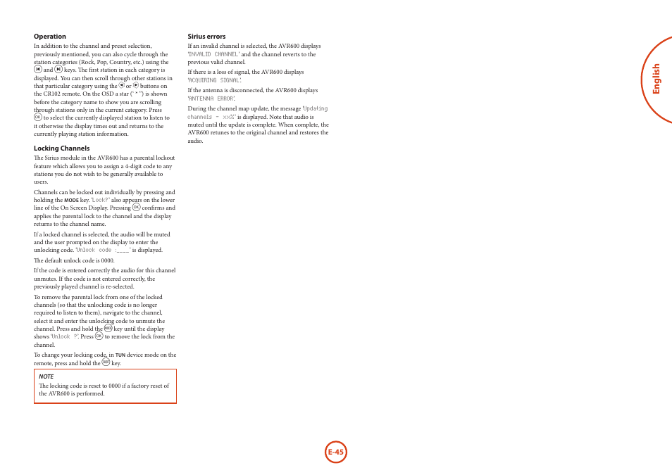 English | Arcam AVR Surround Amplifer AV888 User Manual | Page 47 / 68