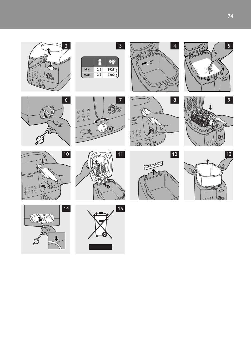 Philips Friteuse User Manual | Page 74 / 76