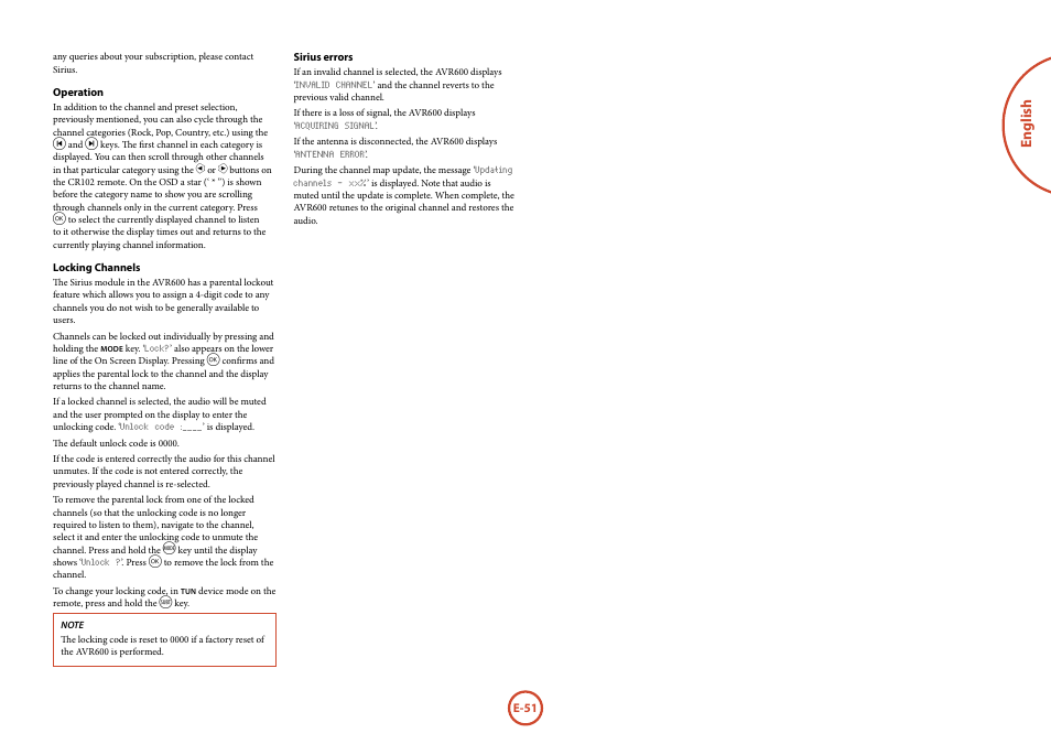 English | Arcam AVR surround amplifier / AV processor AVR600 User Manual | Page 53 / 74
