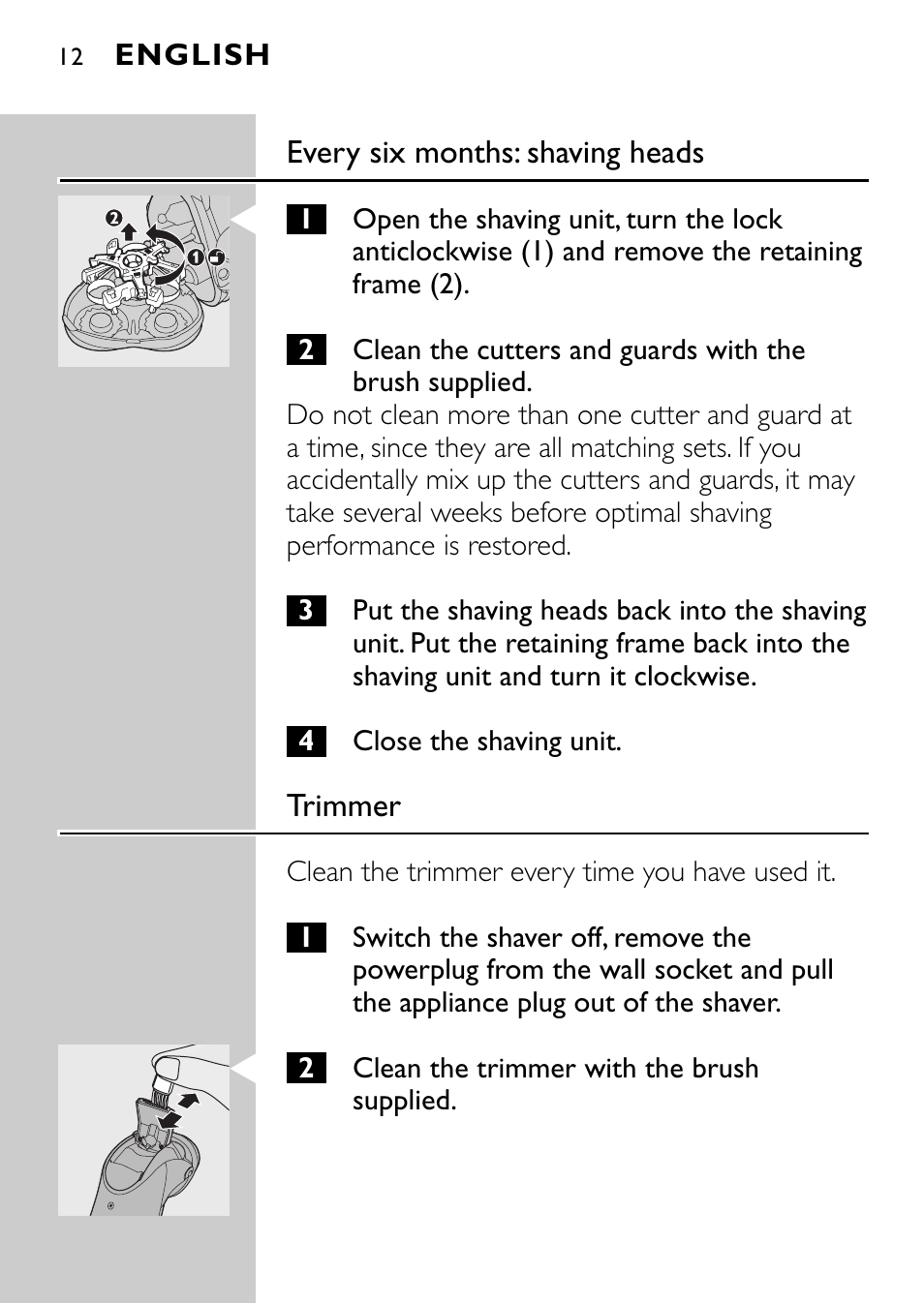 Philips Rasoir électrique User Manual | Page 10 / 120