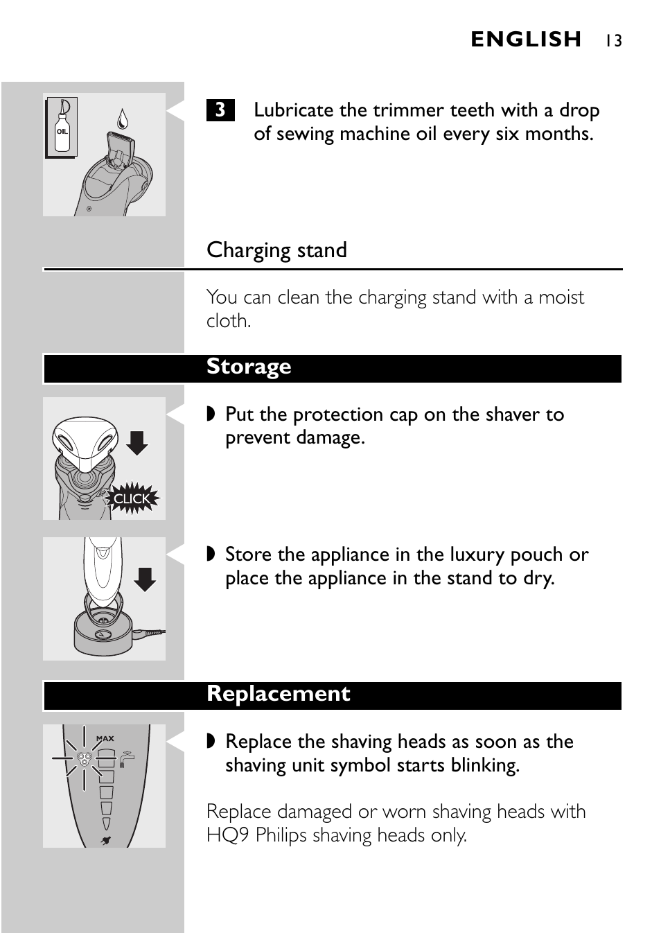 Philips Rasoir électrique User Manual | Page 11 / 120