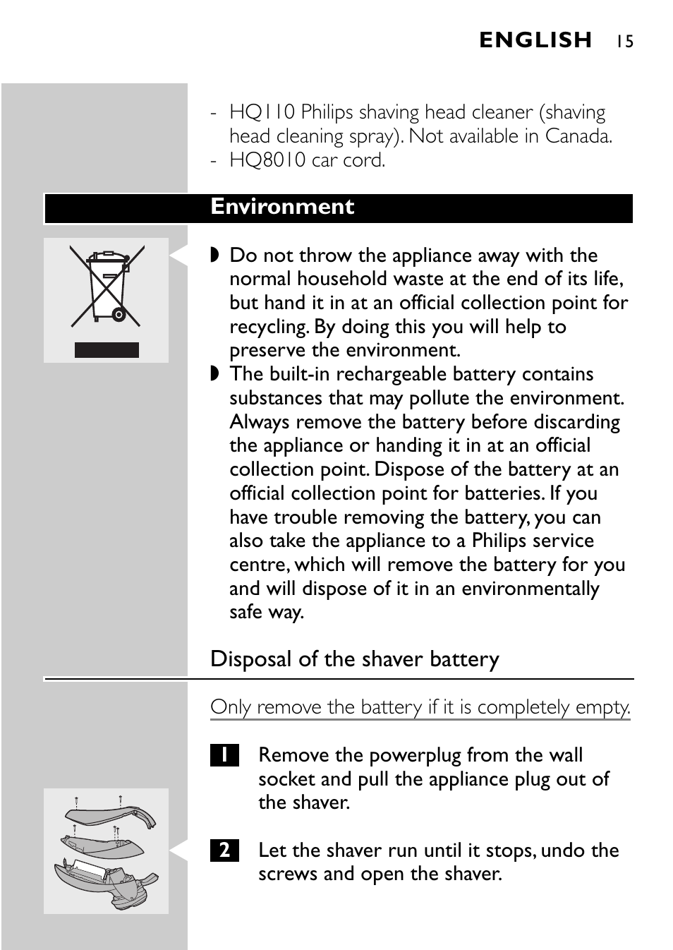 Philips Rasoir électrique User Manual | Page 13 / 120