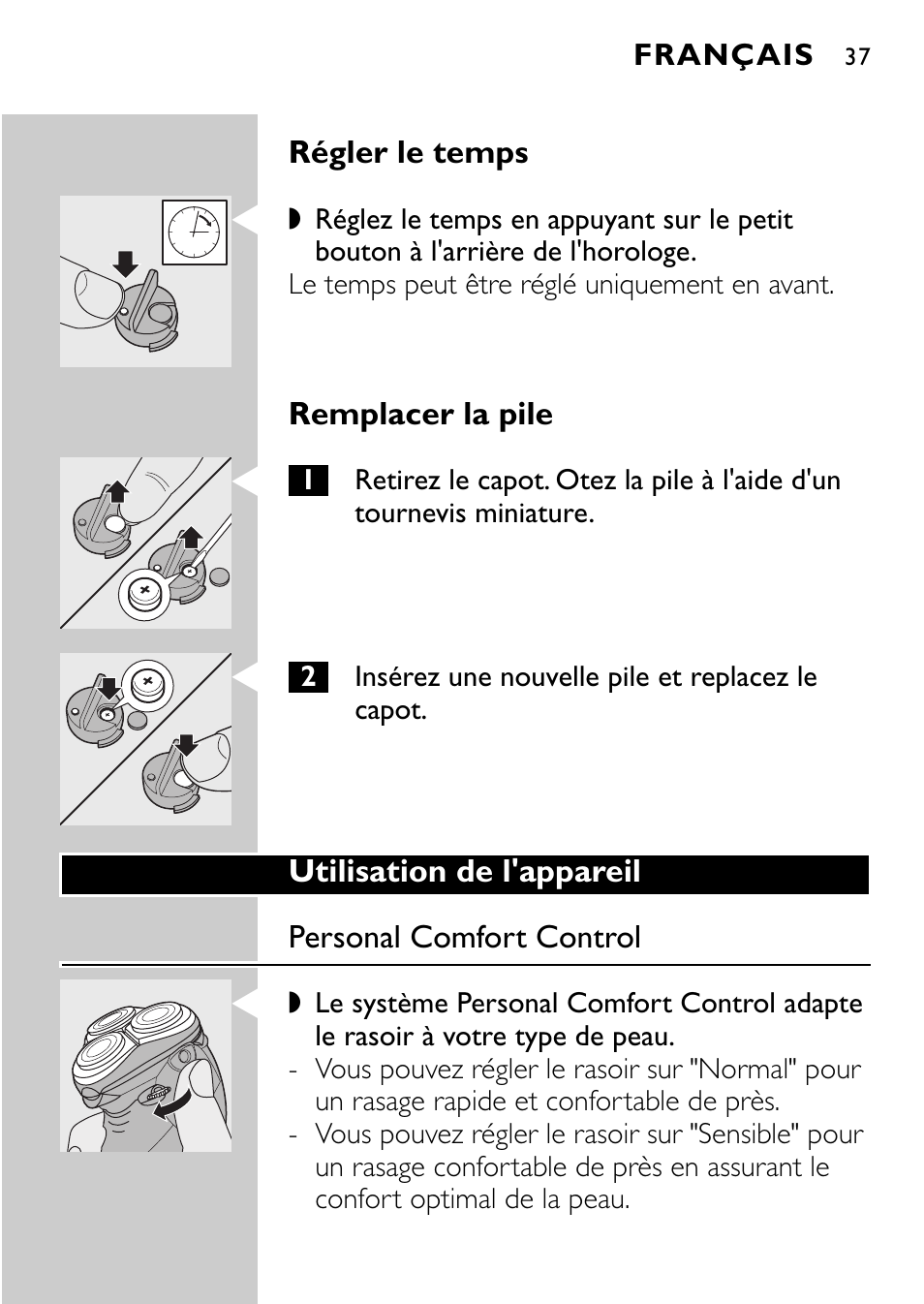 Philips Rasoir électrique User Manual | Page 35 / 120