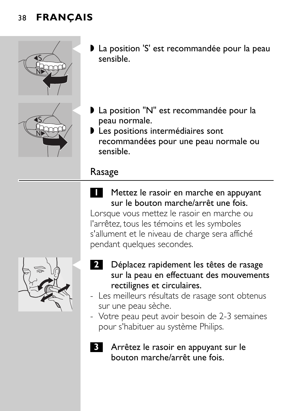 Philips Rasoir électrique User Manual | Page 36 / 120