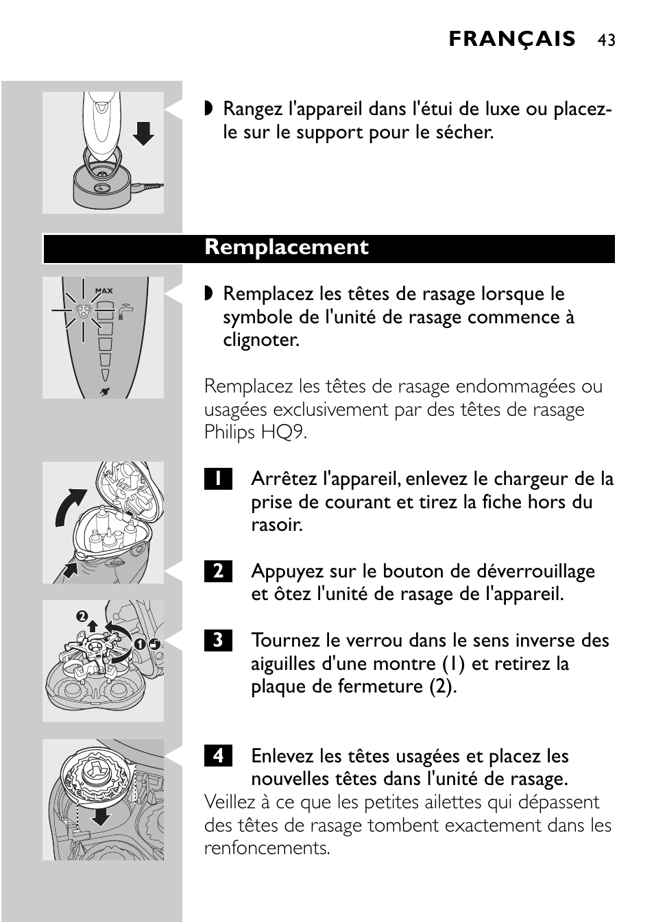 Philips Rasoir électrique User Manual | Page 41 / 120