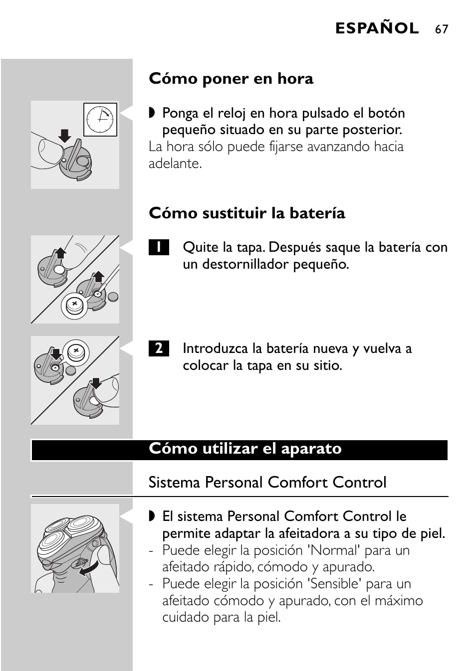 Philips Rasoir électrique User Manual | Page 65 / 120