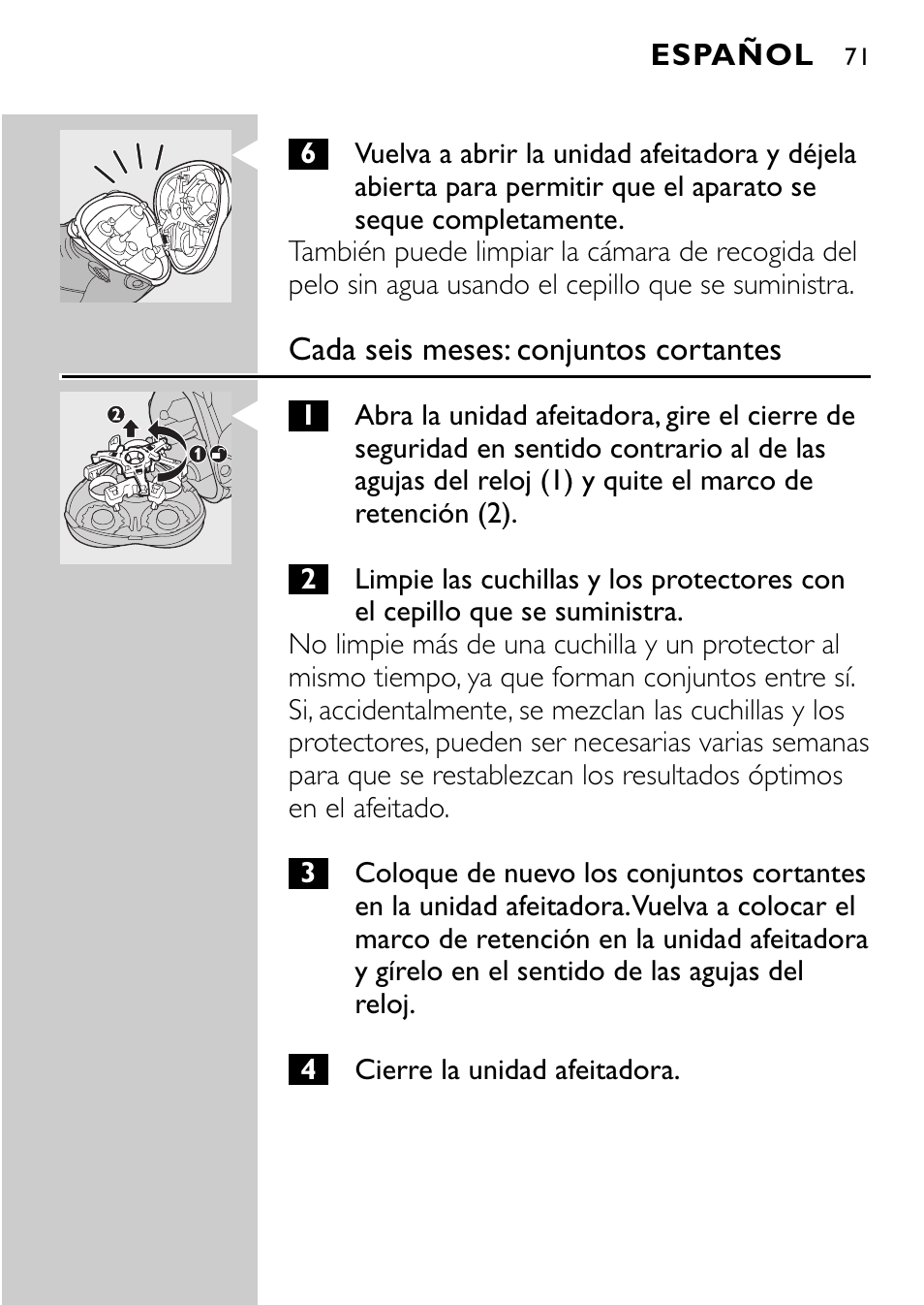 Philips Rasoir électrique User Manual | Page 69 / 120