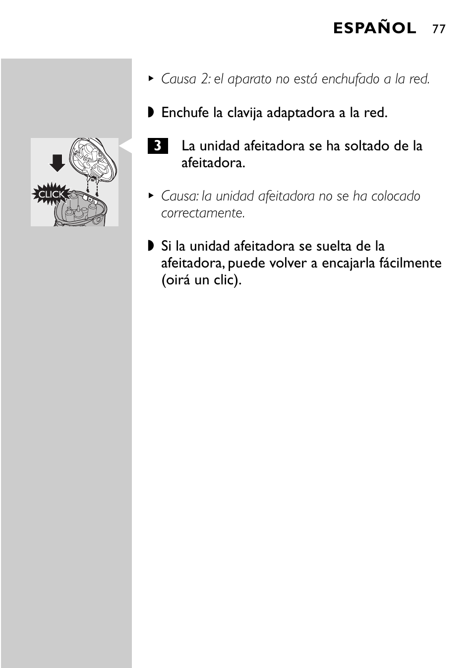 Philips Rasoir électrique User Manual | Page 75 / 120