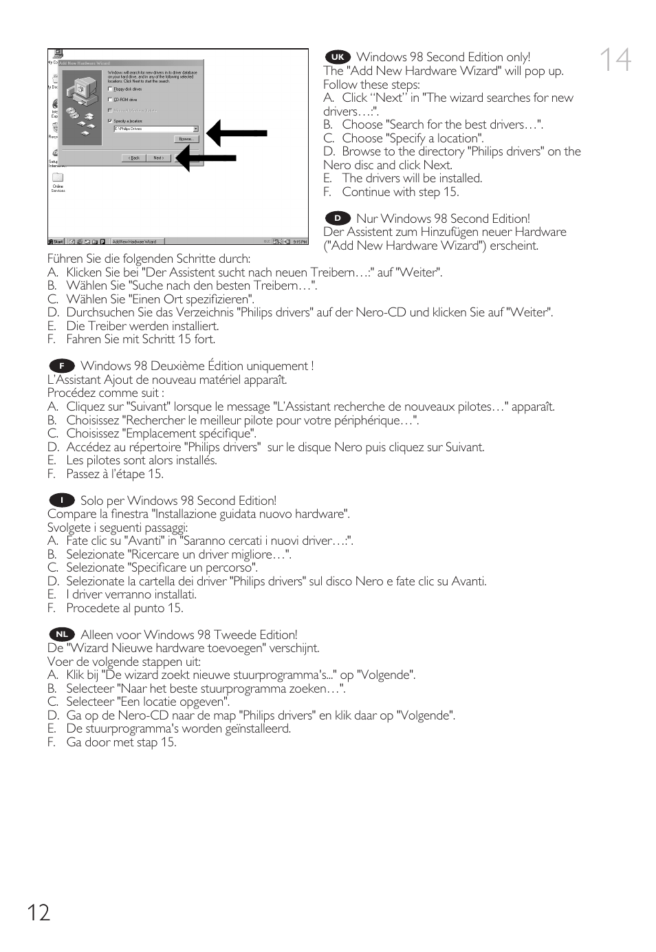 Philips Graveur portable User Manual | Page 12 / 132