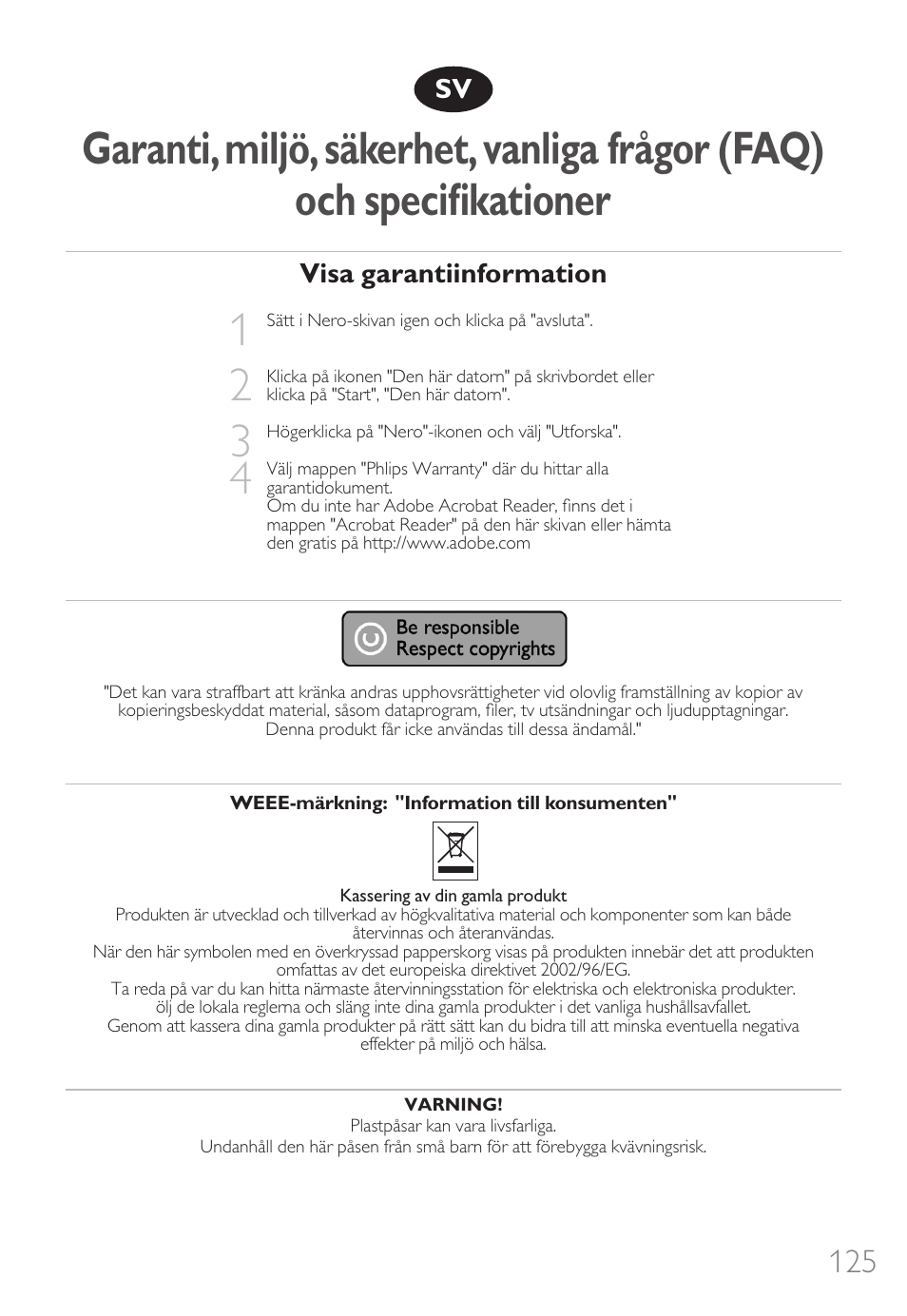 Philips Graveur portable User Manual | Page 125 / 132