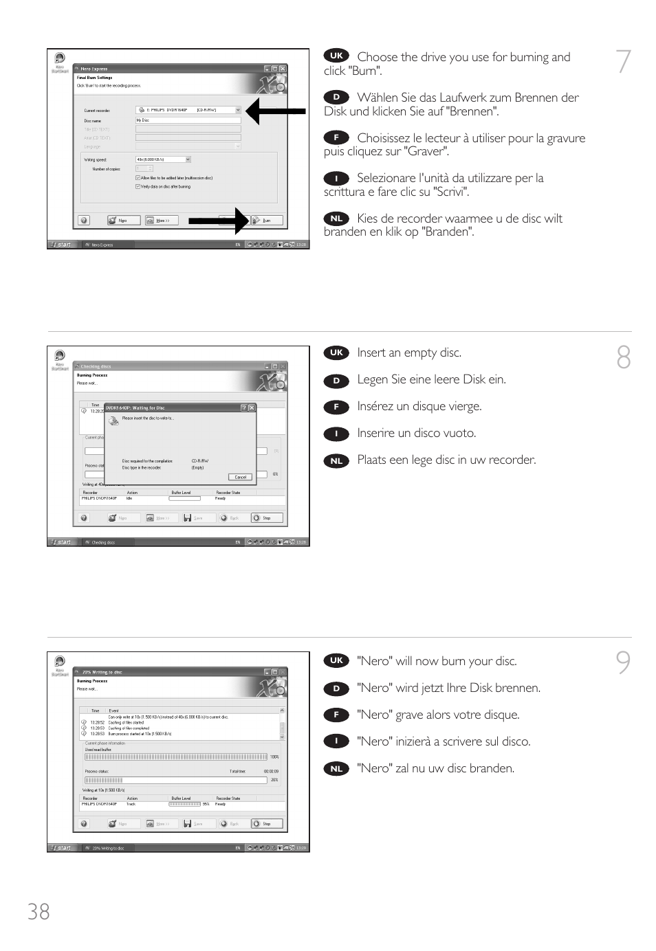 Philips Graveur portable User Manual | Page 38 / 132