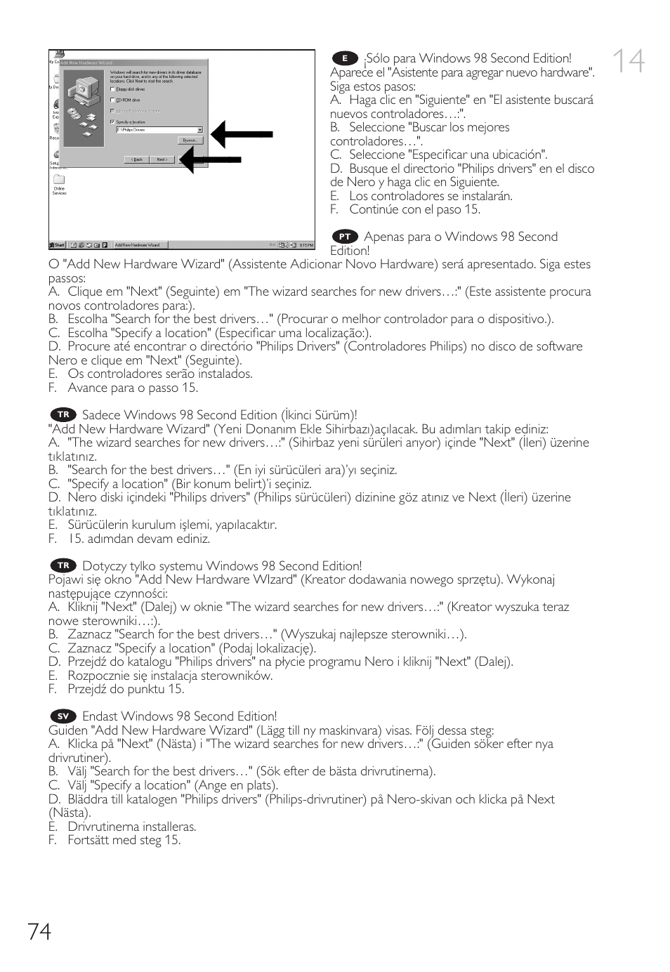 Philips Graveur portable User Manual | Page 74 / 132