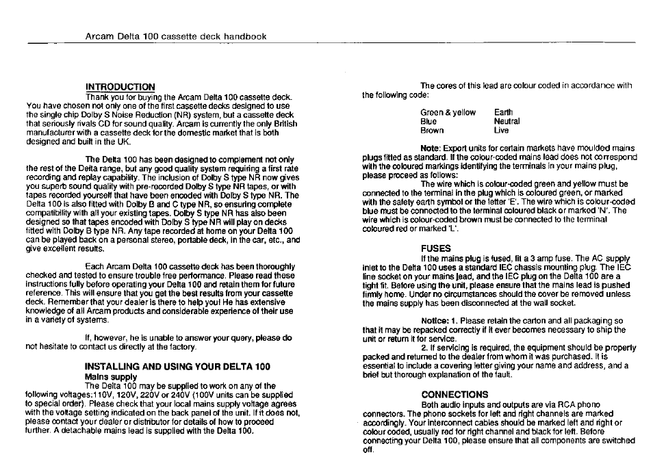 Arcam Delta 100 User Manual | Page 3 / 5