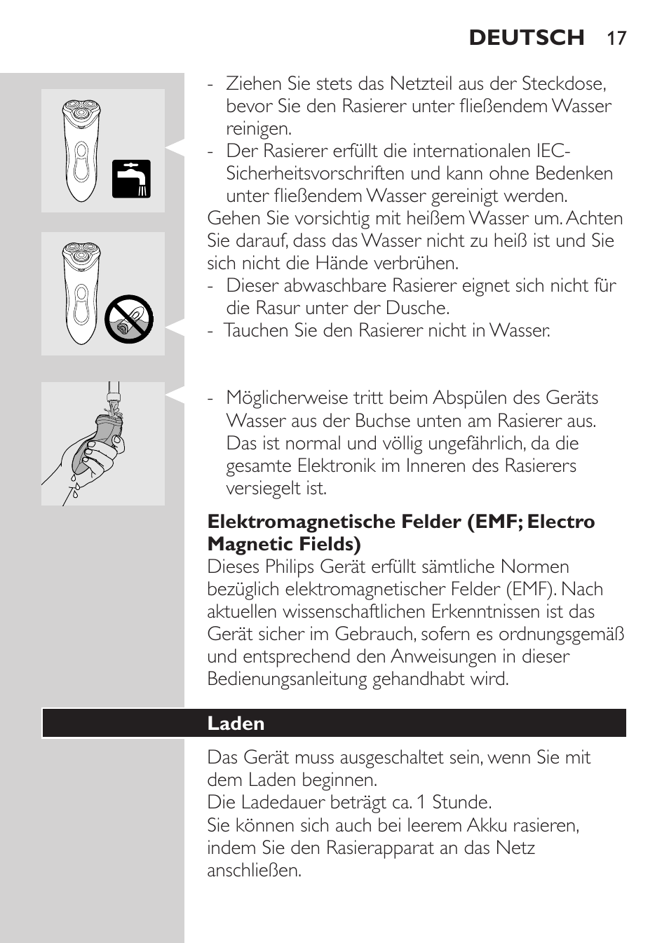 Laden | Philips Rasoir électrique User Manual | Page 15 / 104