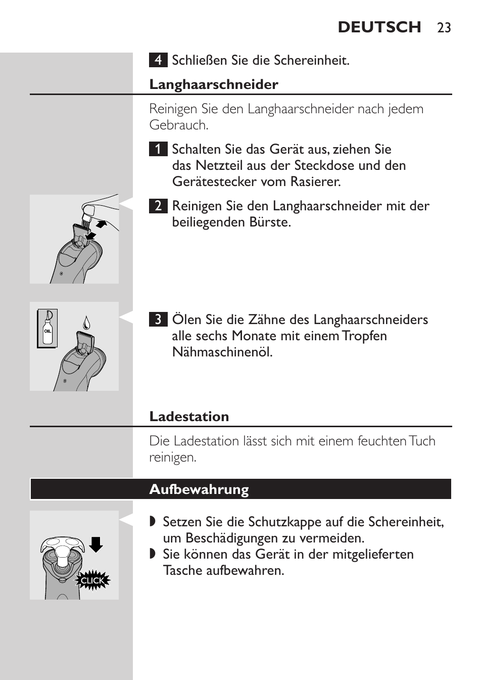 Alle 6 monate: scherköpfe | Philips Rasoir électrique User Manual | Page 21 / 104