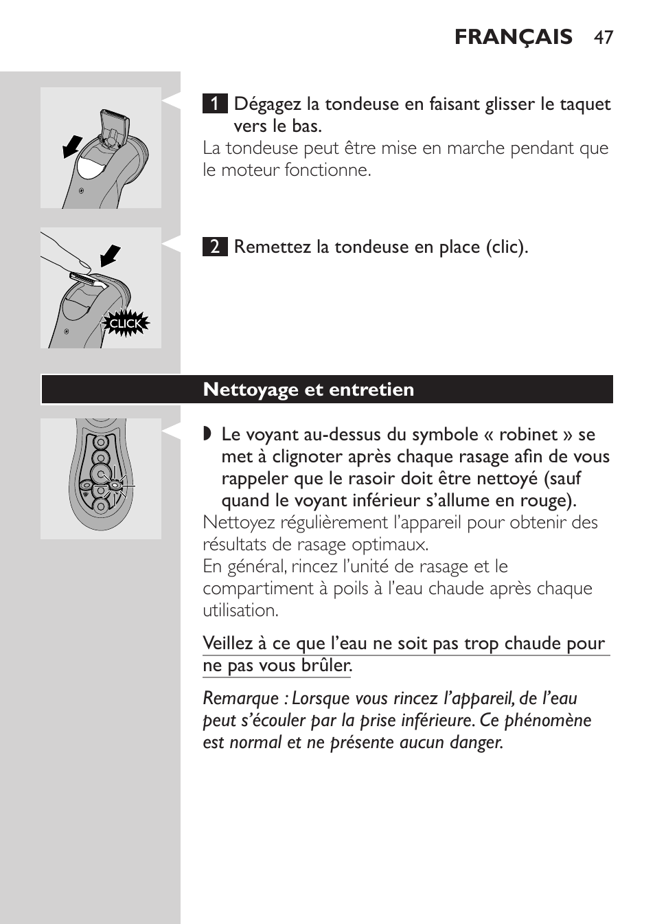 Nettoyage et entretien | Philips Rasoir électrique User Manual | Page 45 / 104