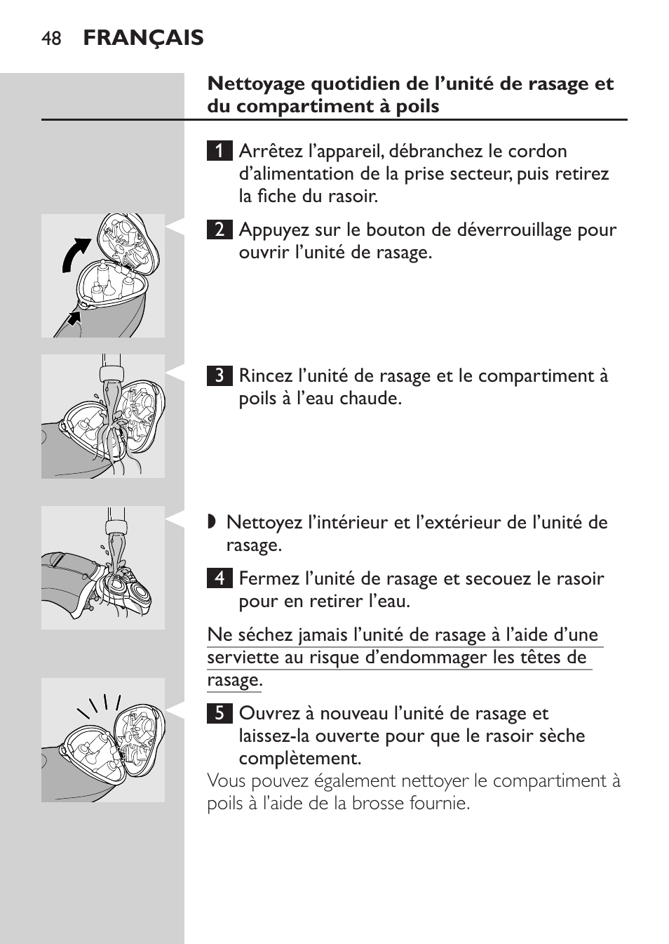 Philips Rasoir électrique User Manual | Page 46 / 104