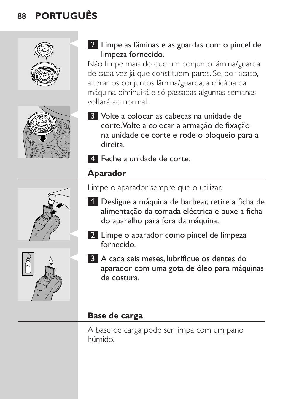 Aparador, Base de carga | Philips Rasoir électrique User Manual | Page 86 / 104