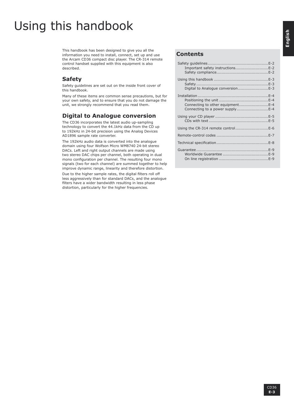 Arcam CD36 User Manual | Page 3 / 10