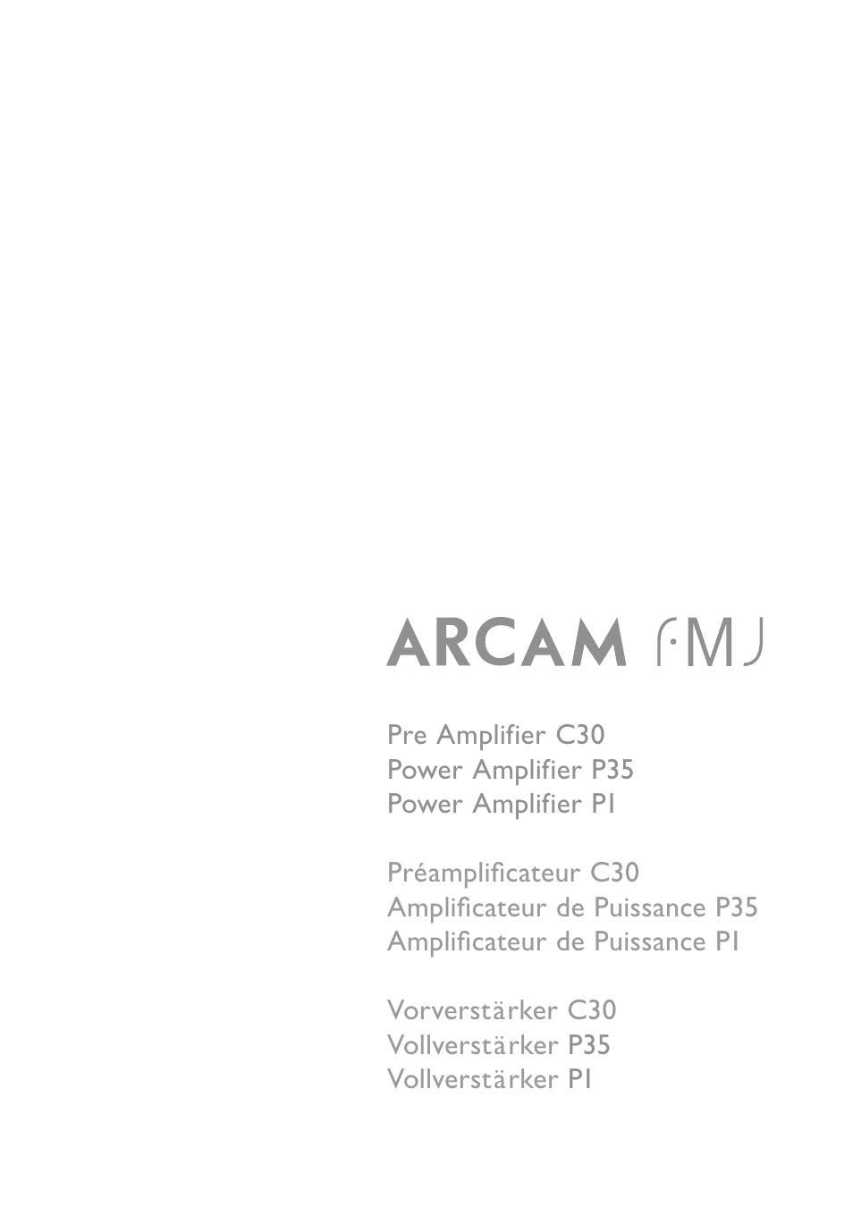 Arcam Pre Amplifier P35 User Manual | 17 pages