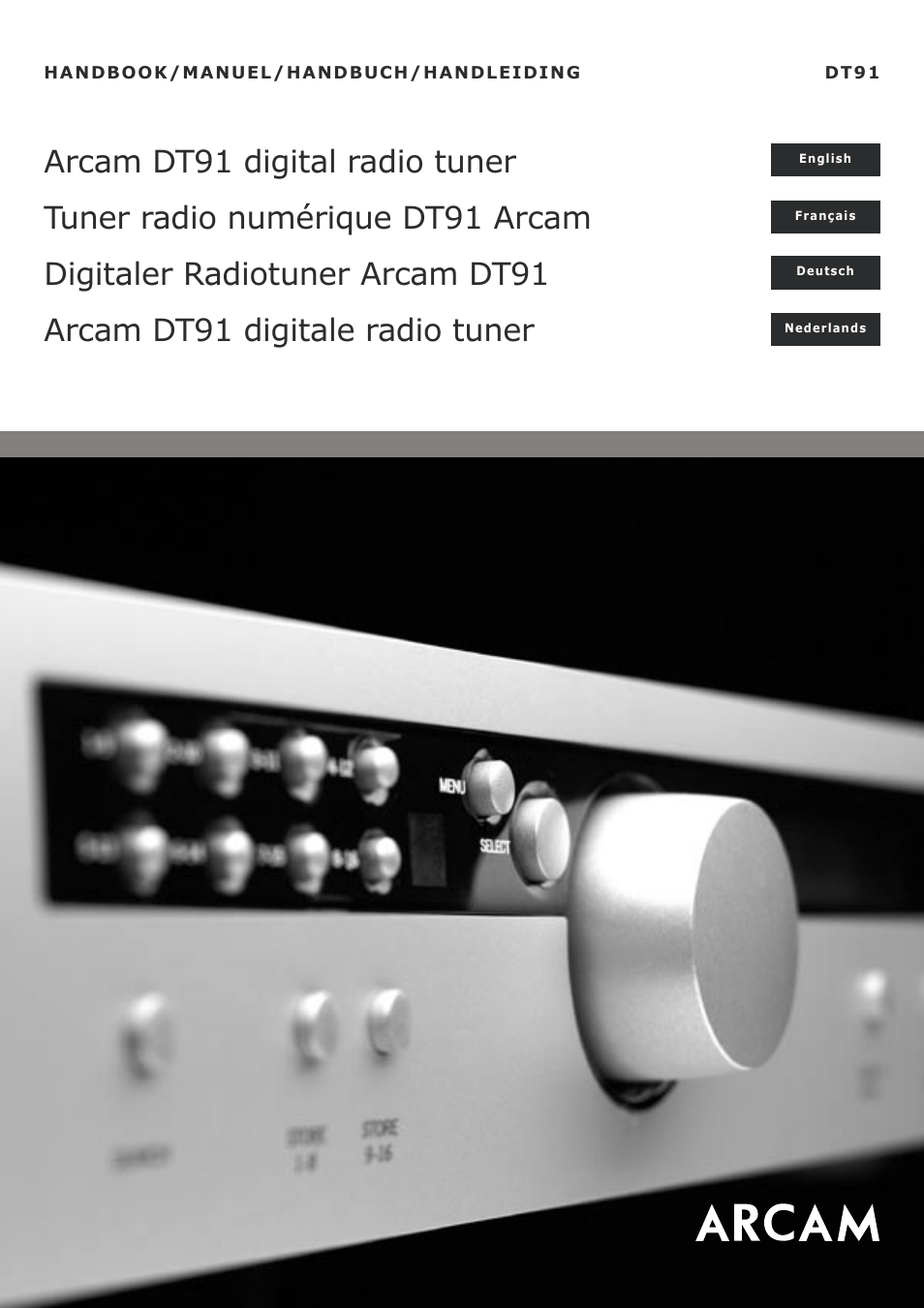 Arcam digital radio tuner DT91 User Manual | 15 pages