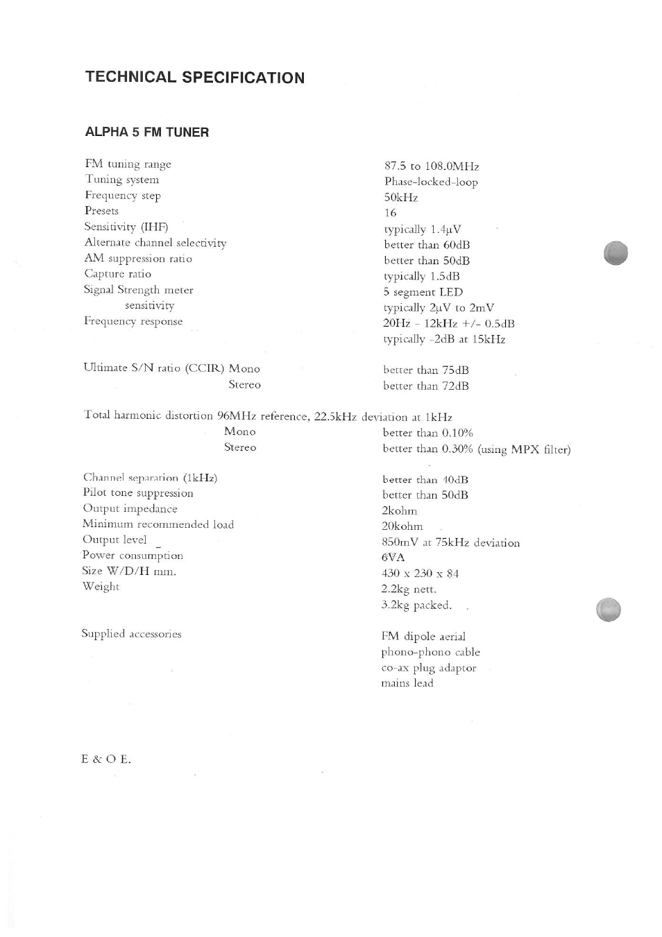 Arcam Alpha 5 User Manual | Page 3 / 6